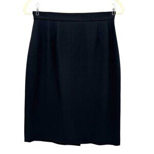 Vintage Emanuel Emanuel Ungaro Womens 8/42 Skirt Pencil Black Ribbed Preppy